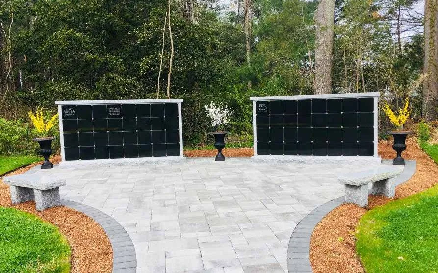 32 Niche Columbaria, With benches and urns
